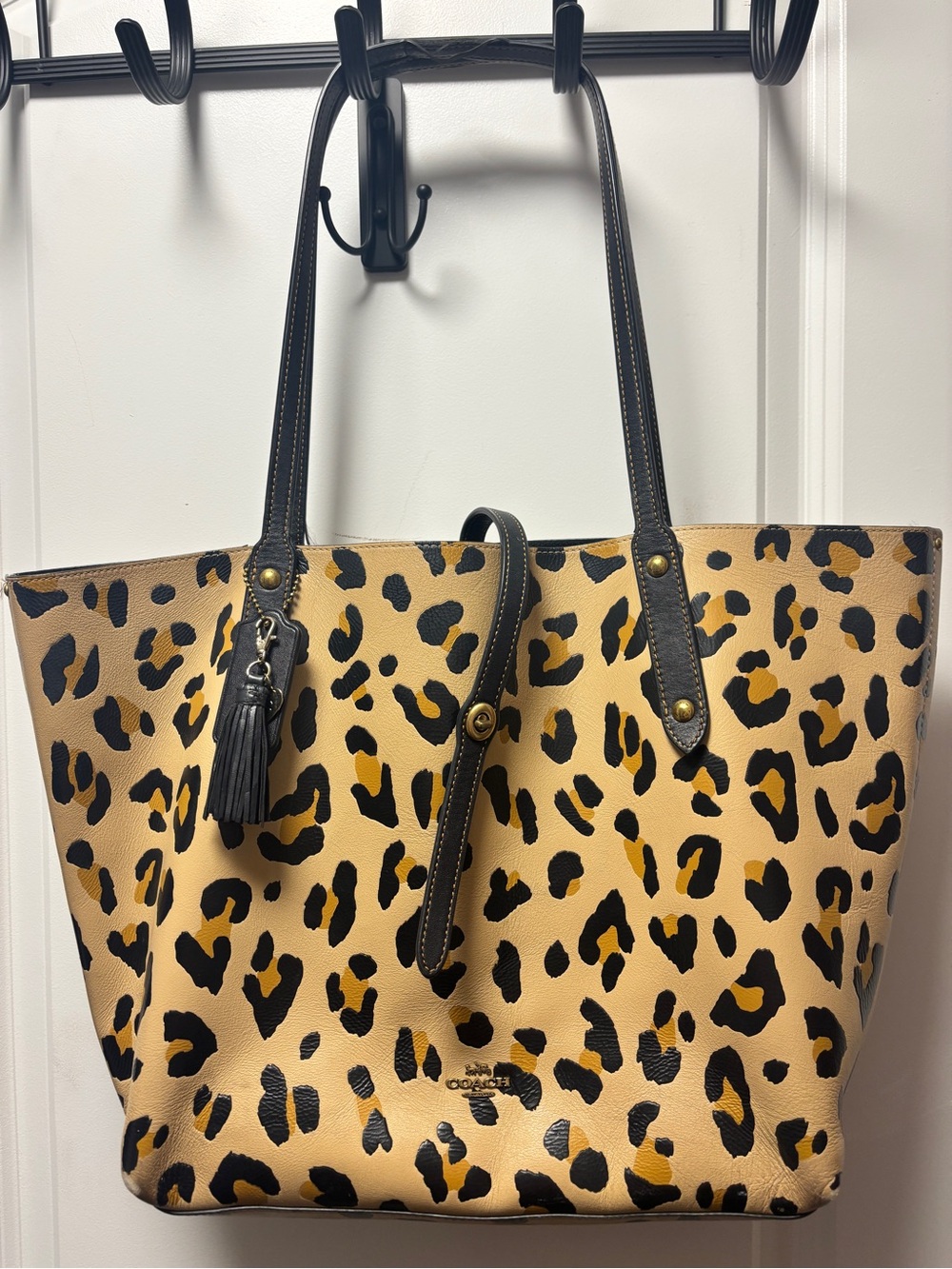 Coach Vintage Leopard Print Tote Bag